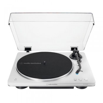 Tocadiscos inalámbrico Audio Technica LP70XBT con tracción por correa totalmente automático Blanco/Plata
