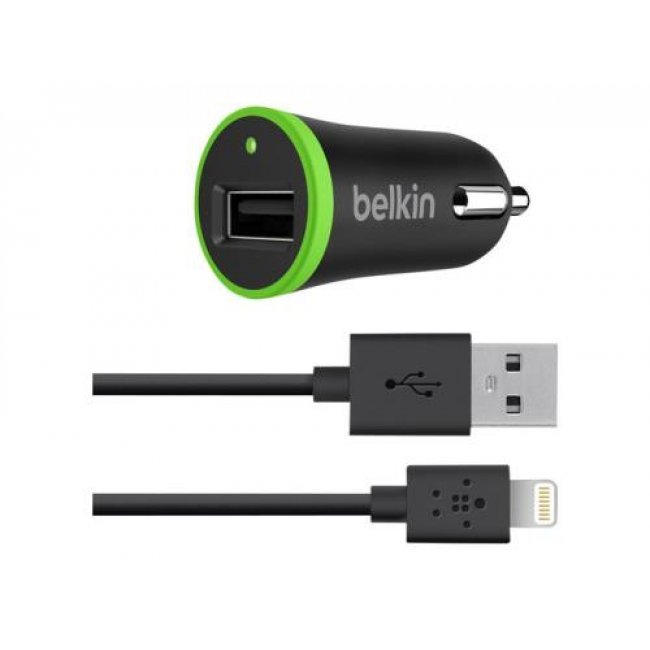 Belkin Cargador del coche con cable de Lightning a USB (10 vatios/2,1 A)