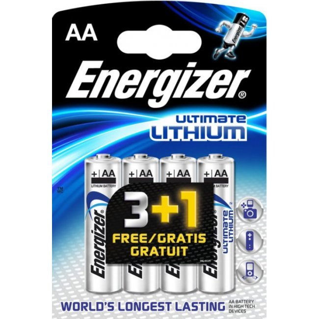 Energizer Pack Litio 3+1 Pilas AA