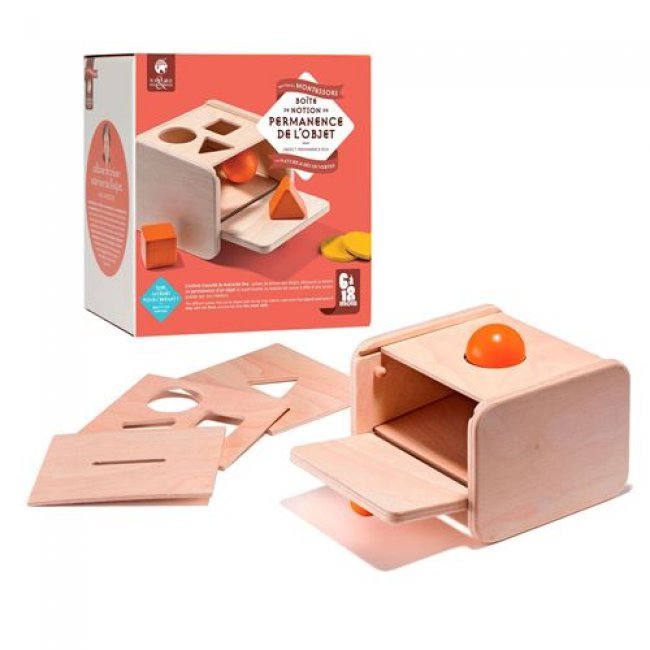 Caja de formas geométricas Montessori - Permanencia del objeto Nature et decouvertes