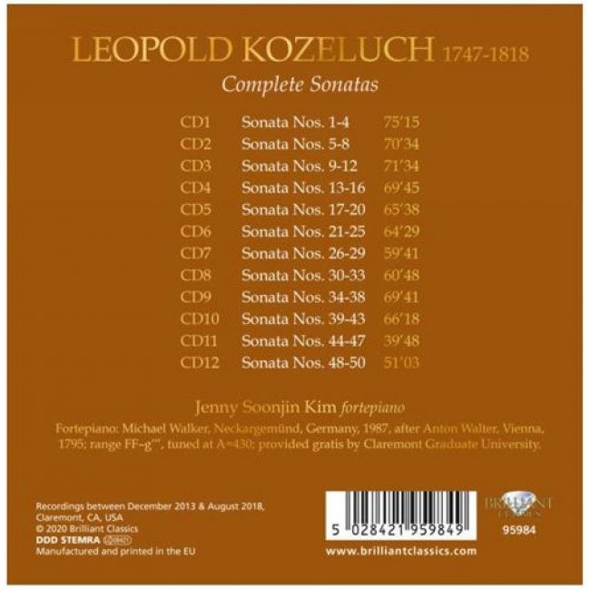 Box Set Kozeluch Complete Sonatas - 12 CDs